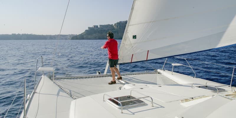 Person sailing in the water
