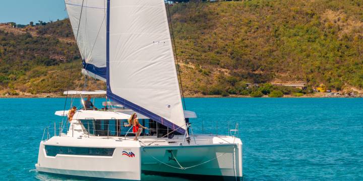 Sailing in the BVI.