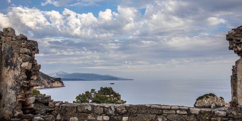 View from castle in Corfu, Greece