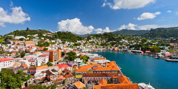 Sky view of town in St. George