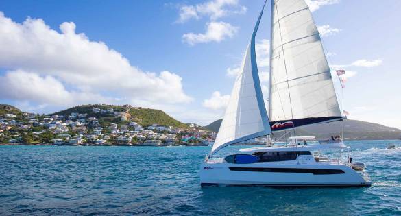 Moorings 5000 underway in St. Martin