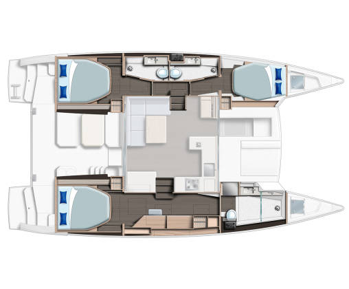 Moorings 4200 3 Cabin layout