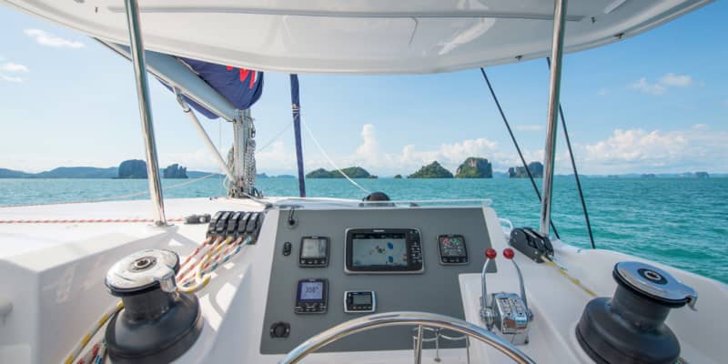 yacht steering wheel