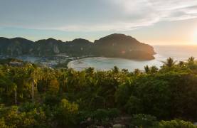 Sunset over Thailand beach