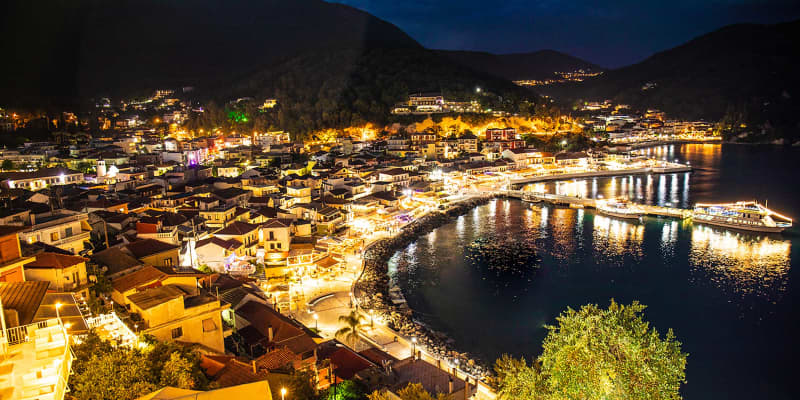View of Corfu in Greece at Night